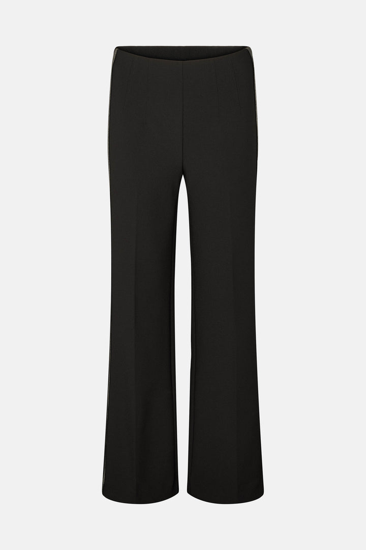 Rue de Femme RDFComfyOlana stripe wide bukser TROUSERS Sort