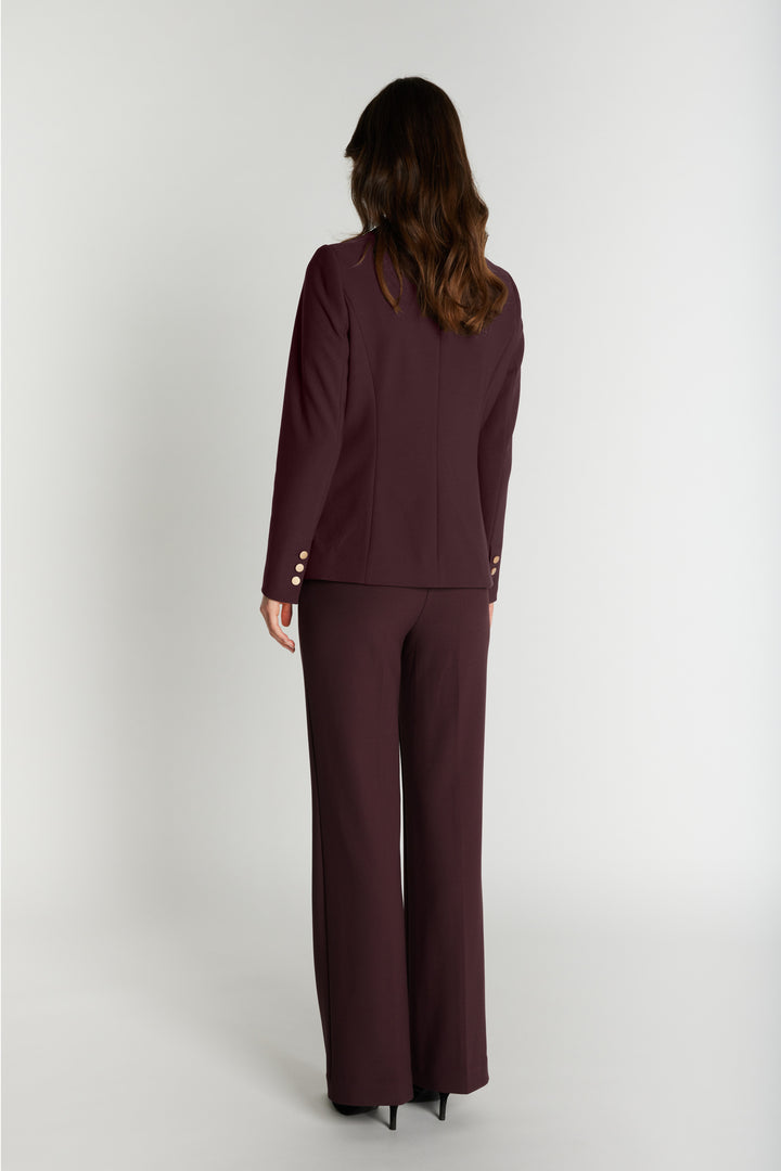 Rue de Femme RDFComfyOlana wide bukser TROUSERS 393 Merlot