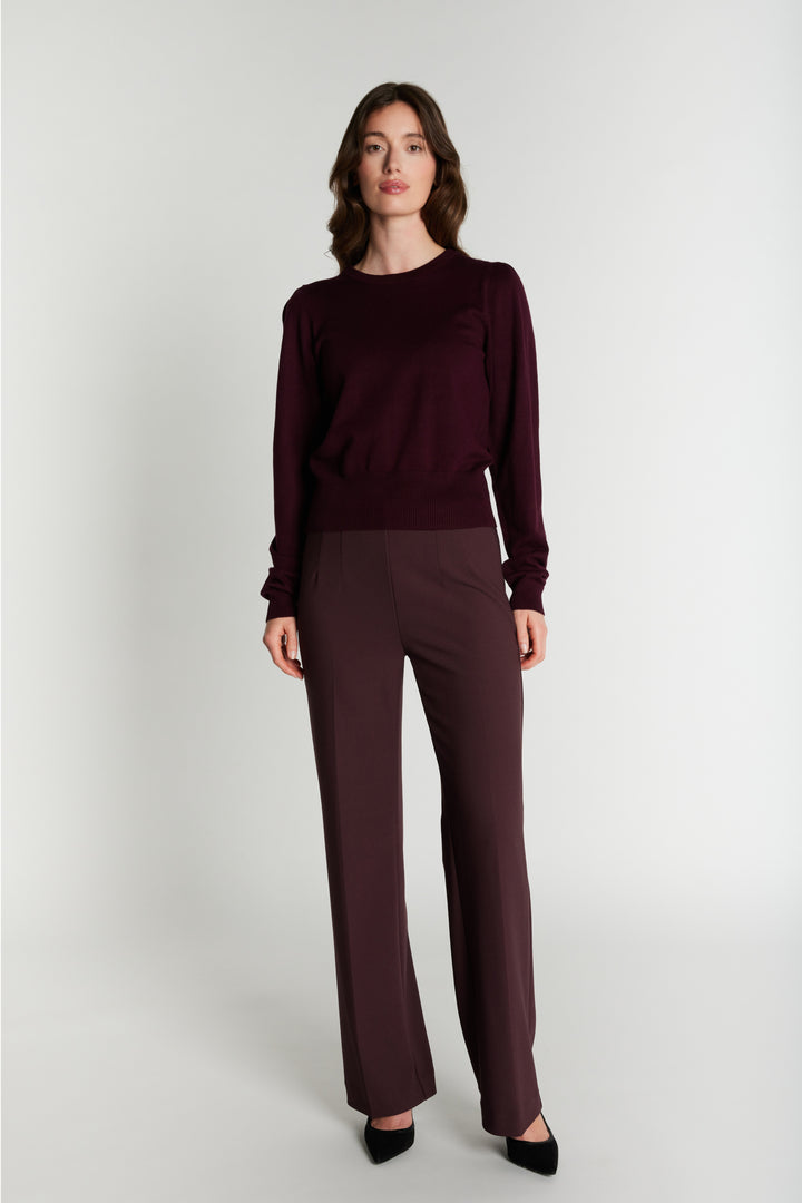 Rue de Femme RDFComfyOlana wide bukser TROUSERS 393 Merlot