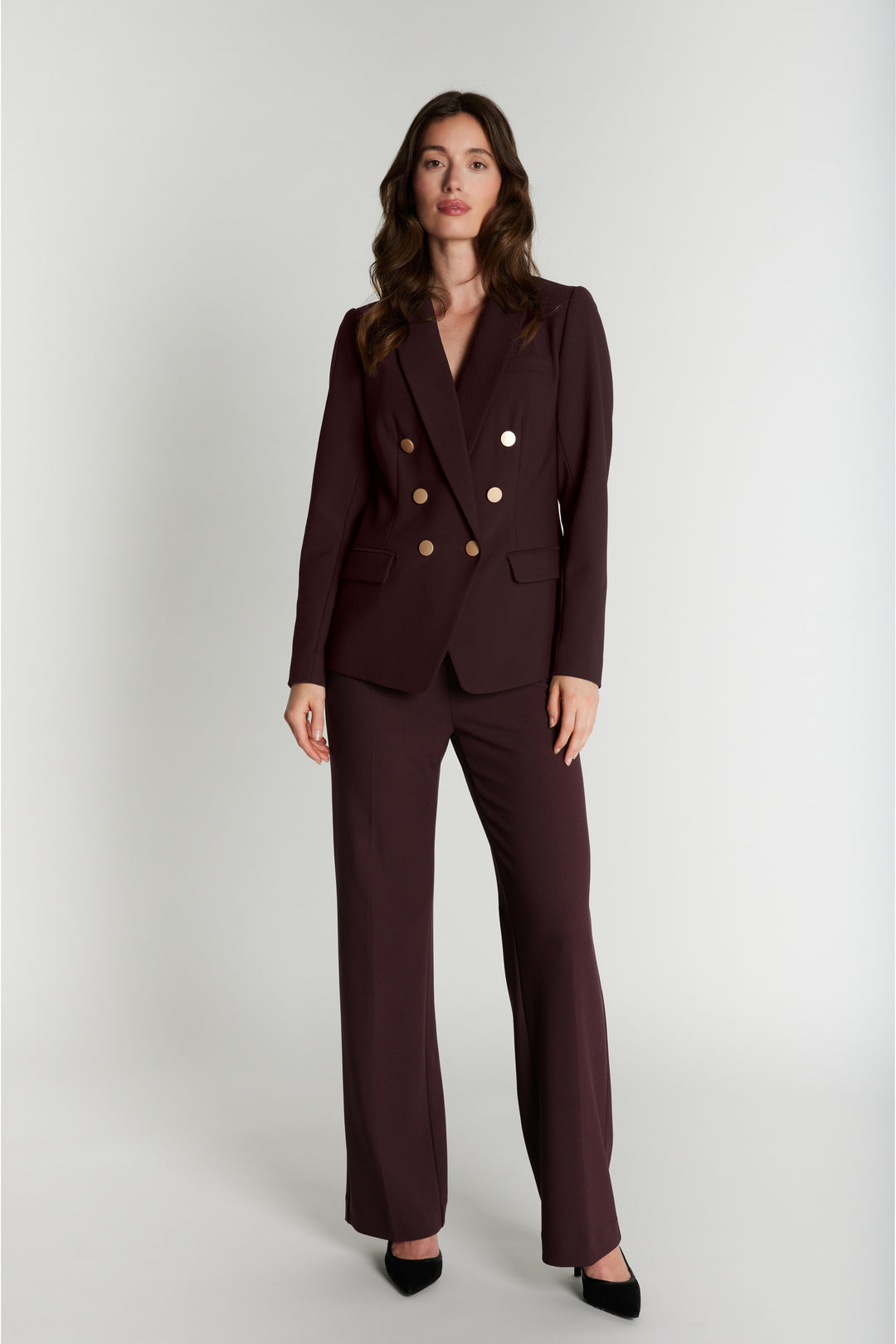 Rue de Femme RDFComfyOlana wide bukser TROUSERS 393 Merlot