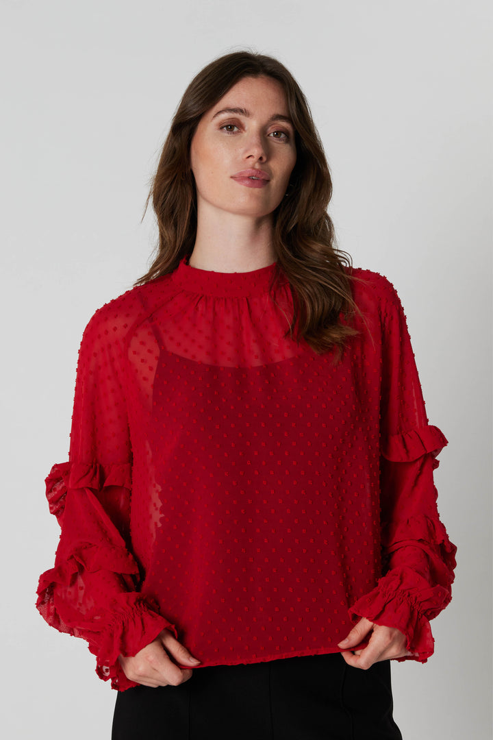 Rue de Femme RDFDrystan bluse BLOUSE 302 Deep red