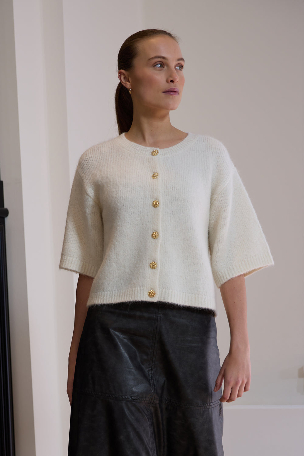 Rue de Femme RDFElisa strikcardigan KNITWEAR, HEAVY 02 Off white