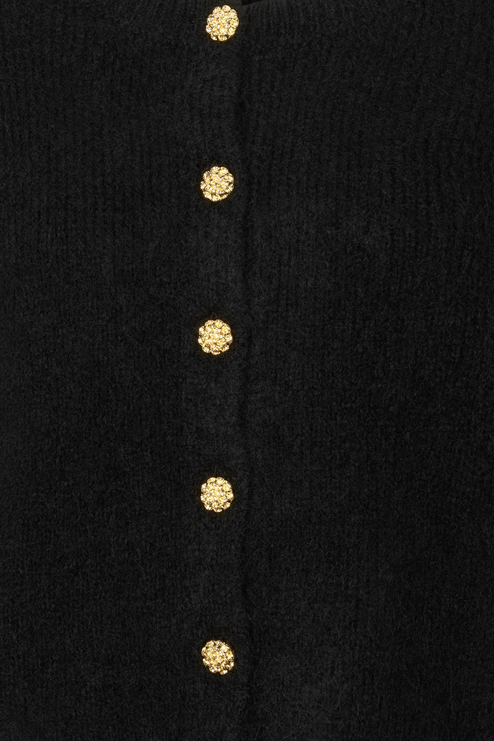 Rue de Femme RDFElisa strikcardigan KNITWEAR, HEAVY Sort