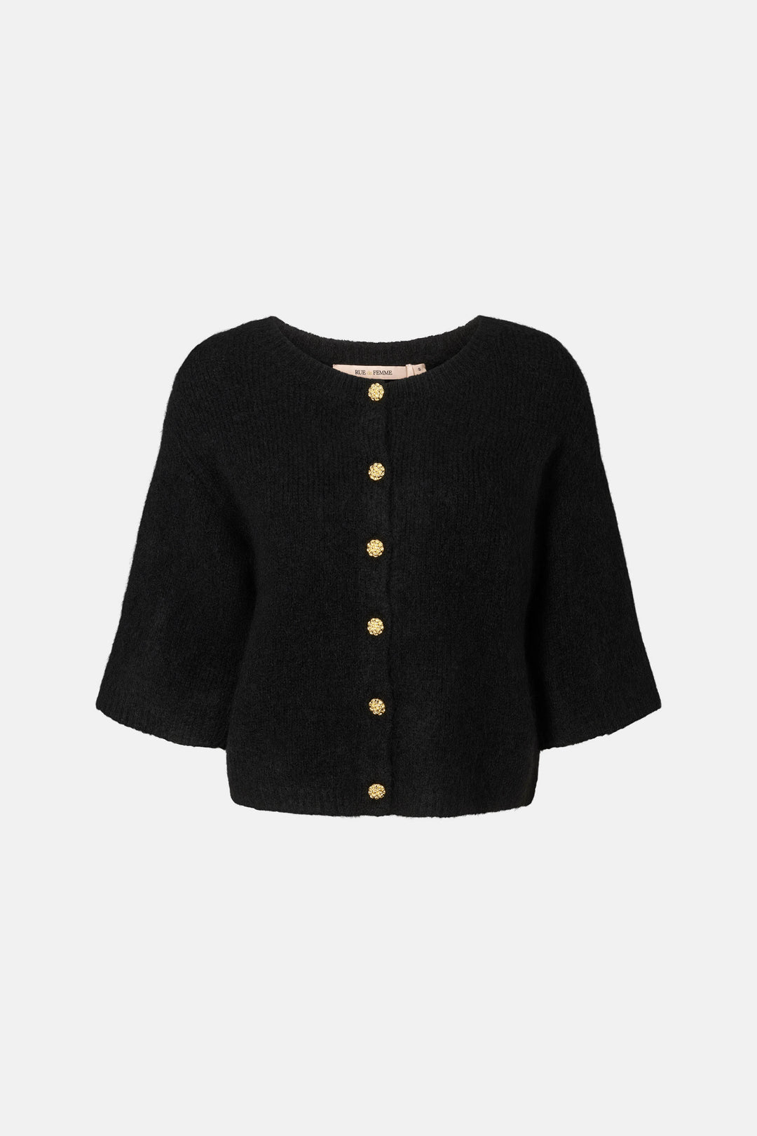 Rue de Femme RDFElisa strikcardigan KNITWEAR, HEAVY Sort