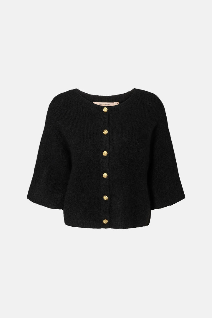 Rue de Femme RDFElisa strikcardigan KNITWEAR, HEAVY Sort