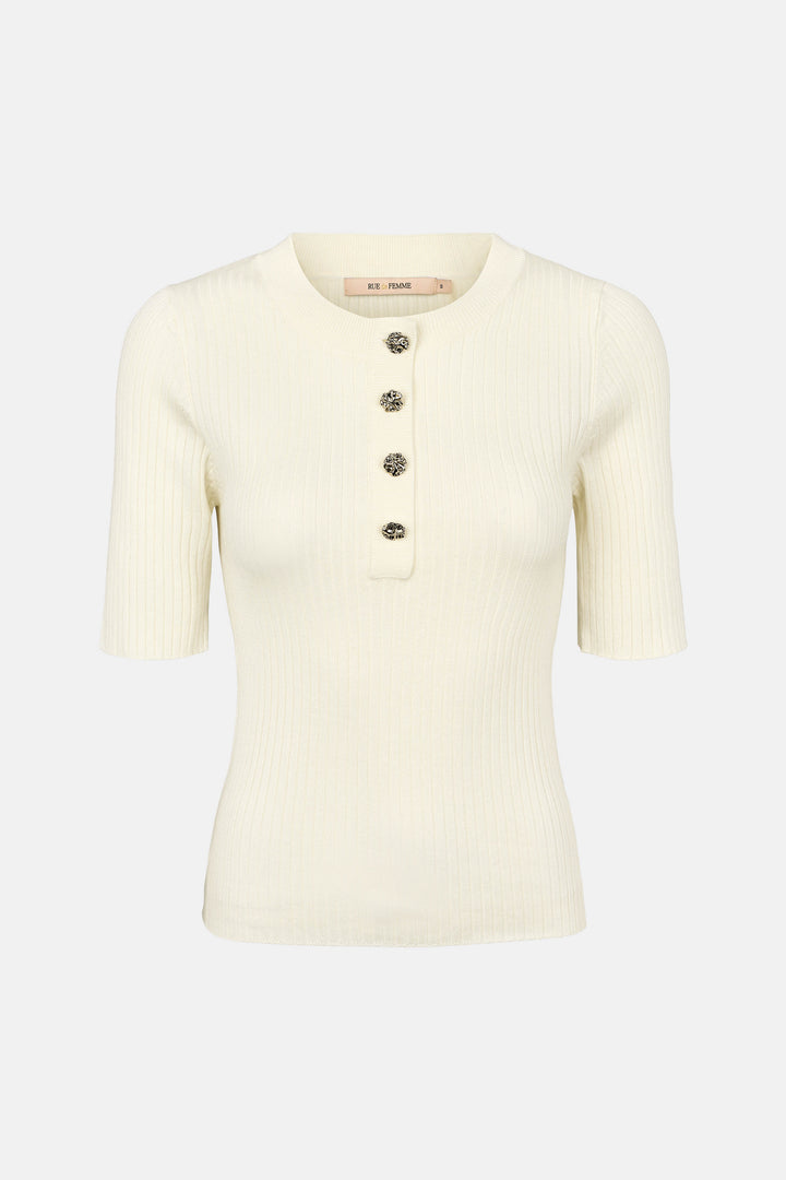 Rue de Femme RDFFennec strik KNITWEAR, LIGHT 01 White