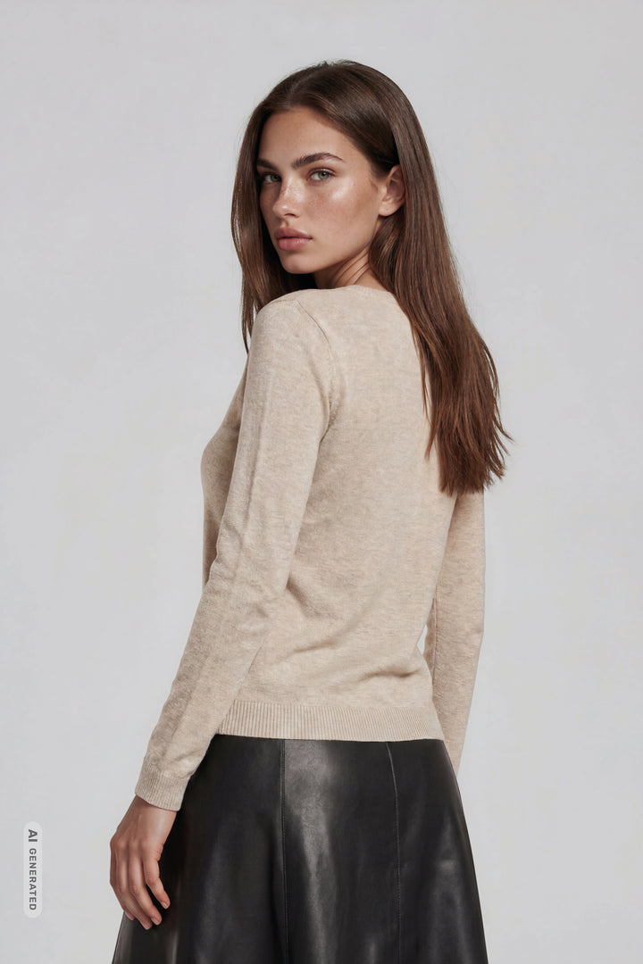 Rue de Femme RDFHeloise strikket cardigan KNITWEAR Sand