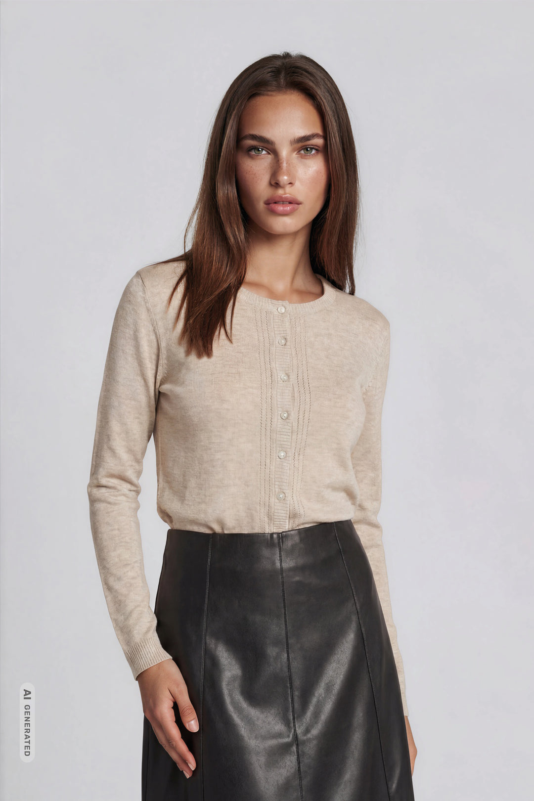 Rue de Femme RDFHeloise strikket cardigan KNITWEAR Sand