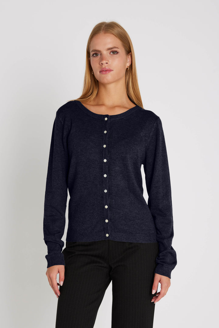 Rue de Femme RDFHeloise strikket cardigan KNITWEAR, LIGHT 250 Midnight