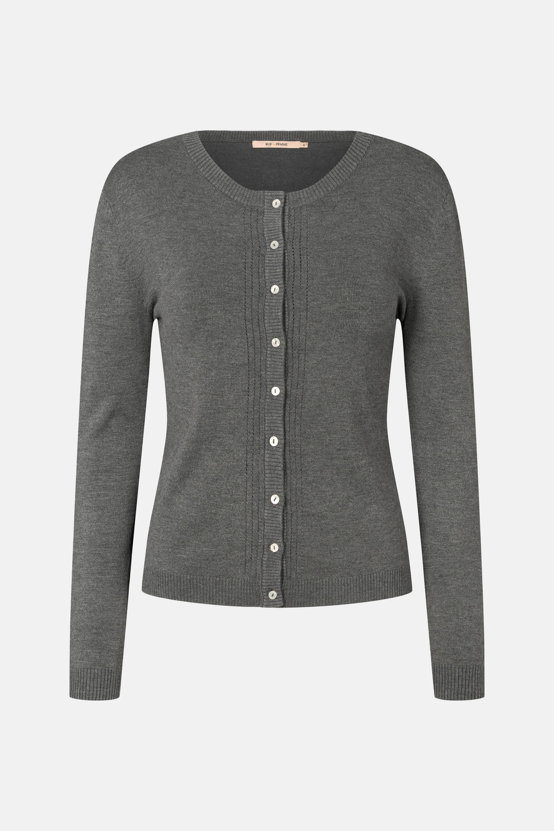 Rue de Femme RDFHeloise strikket cardigan KNITWEAR, LIGHT 403 Storm grey