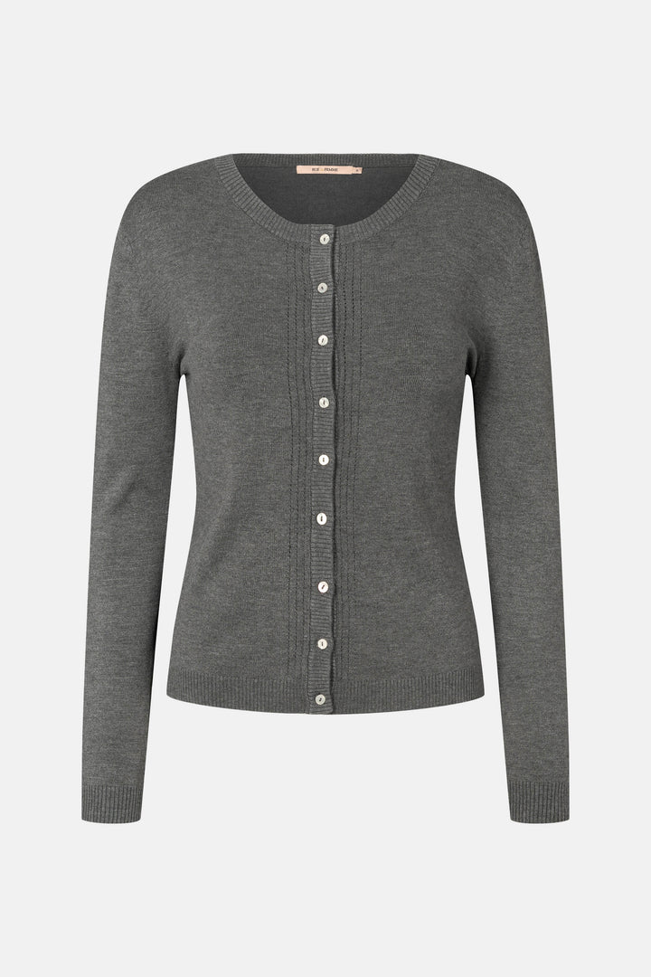 Rue de Femme RDFHeloise strikket cardigan KNITWEAR, LIGHT 403 Storm grey