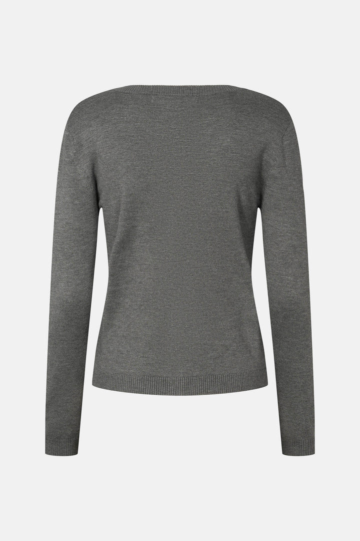 Rue de Femme RDFHeloise strikket cardigan KNITWEAR, LIGHT 403 Storm grey
