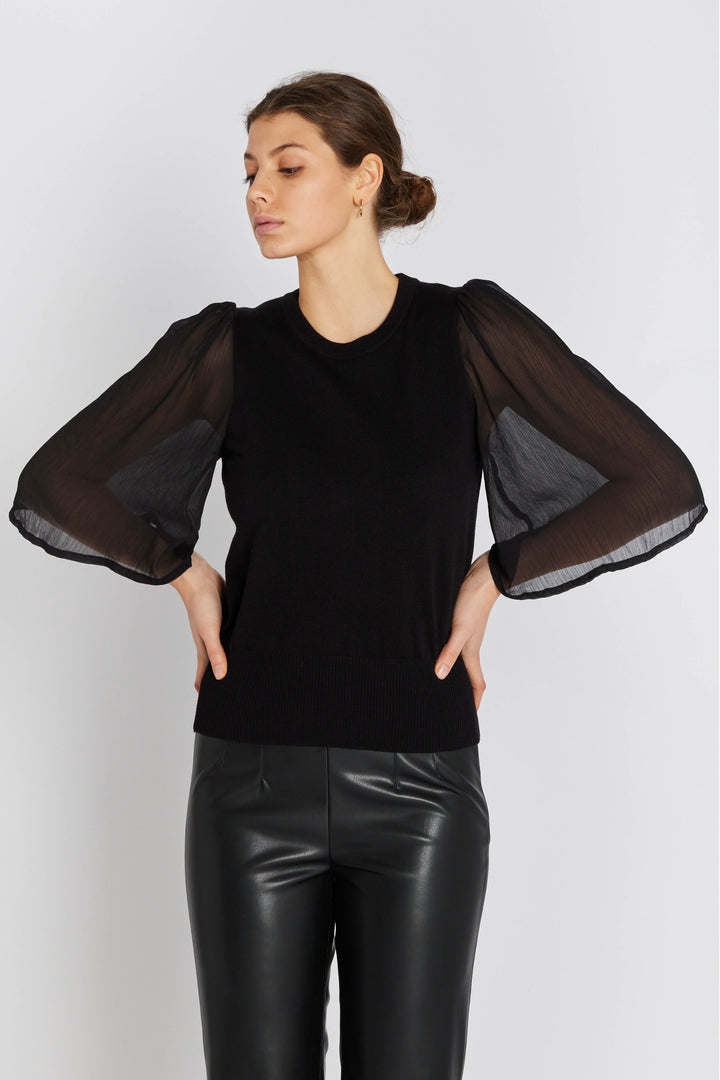 Rue de Femme RDFHotensia strikbluse KNITWEAR Sort
