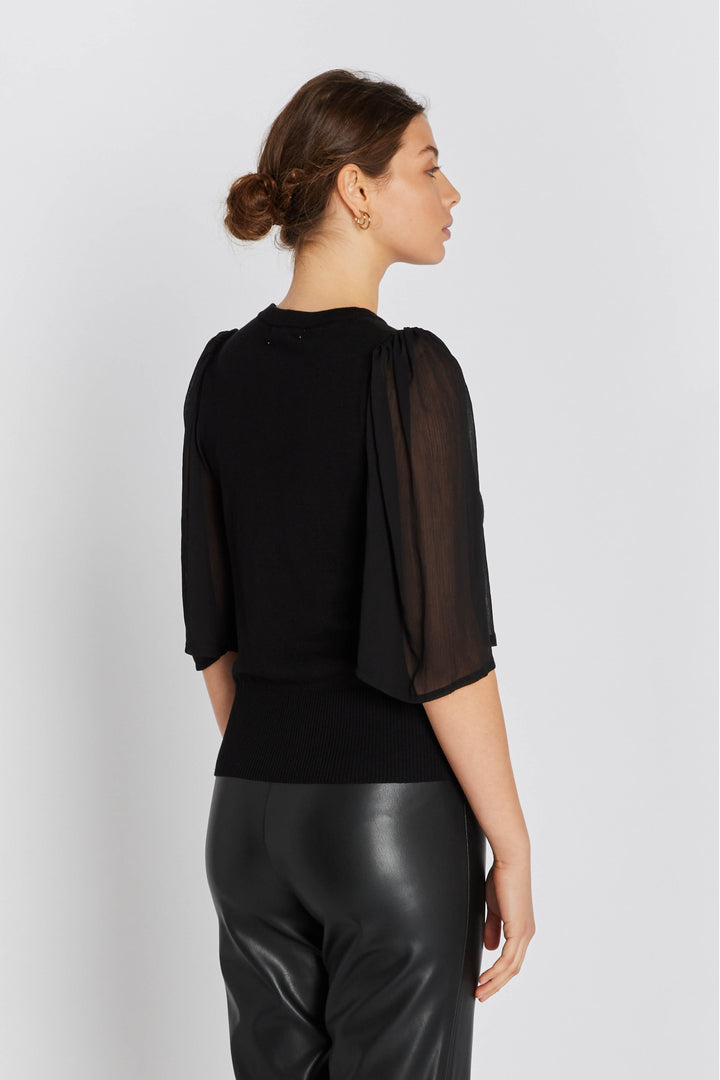 Rue de Femme RDFHotensia strikbluse KNITWEAR Sort