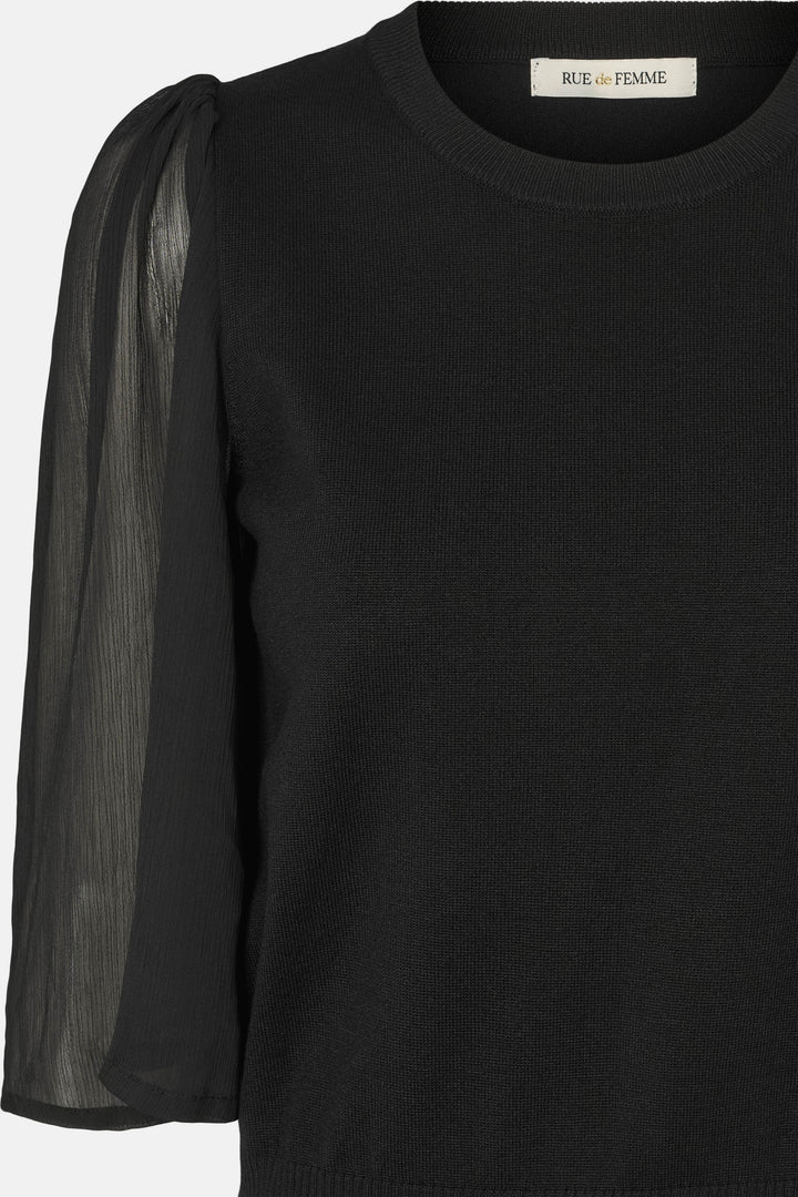 Rue de Femme RDFHotensia strikbluse KNITWEAR Sort