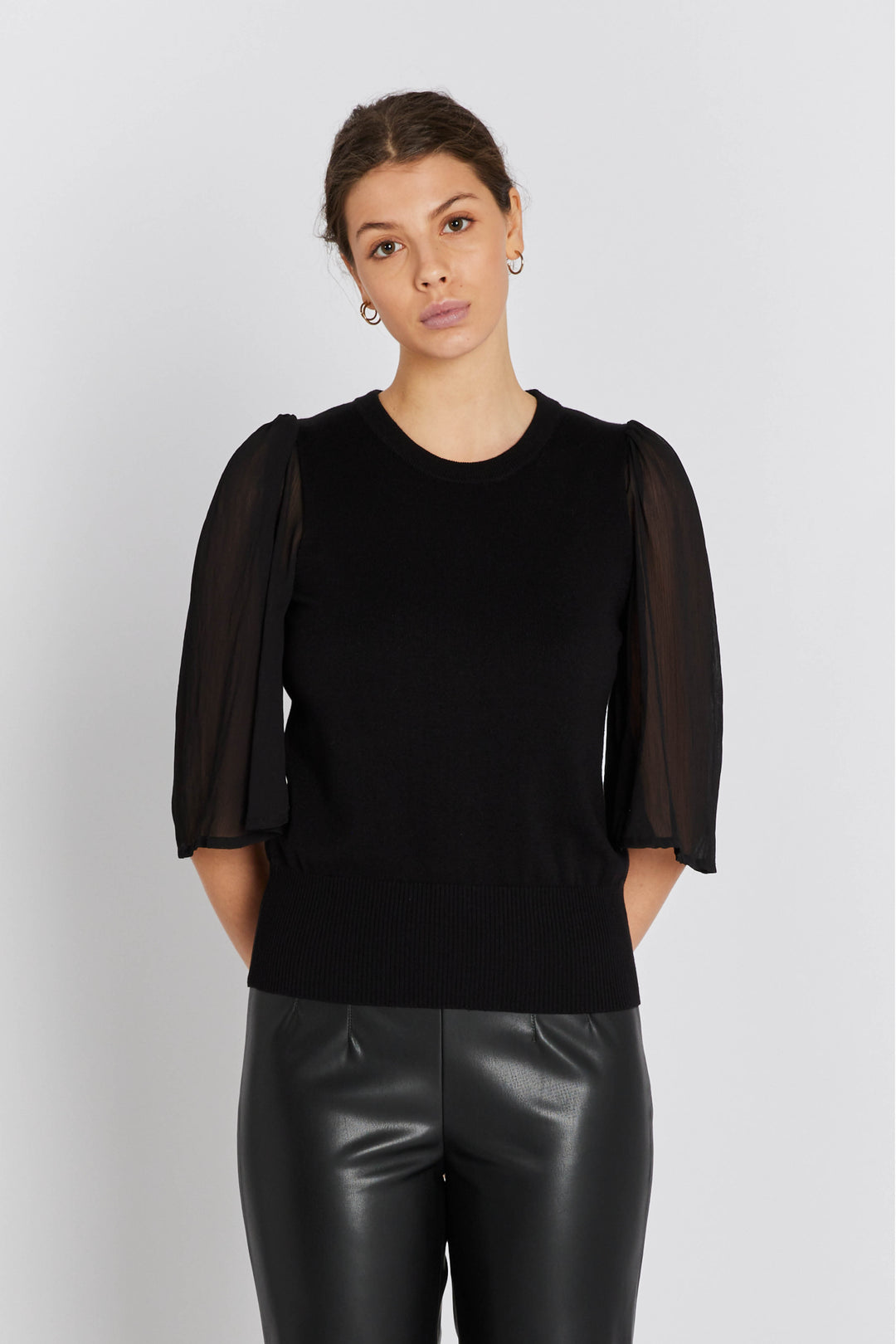 Rue de Femme RDFHotensia strikbluse KNITWEAR Sort
