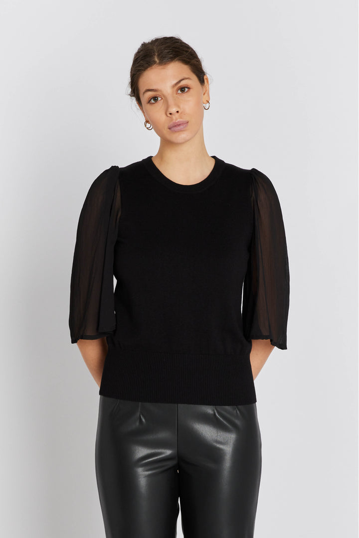 Rue de Femme RDFHotensia strikbluse KNITWEAR Sort