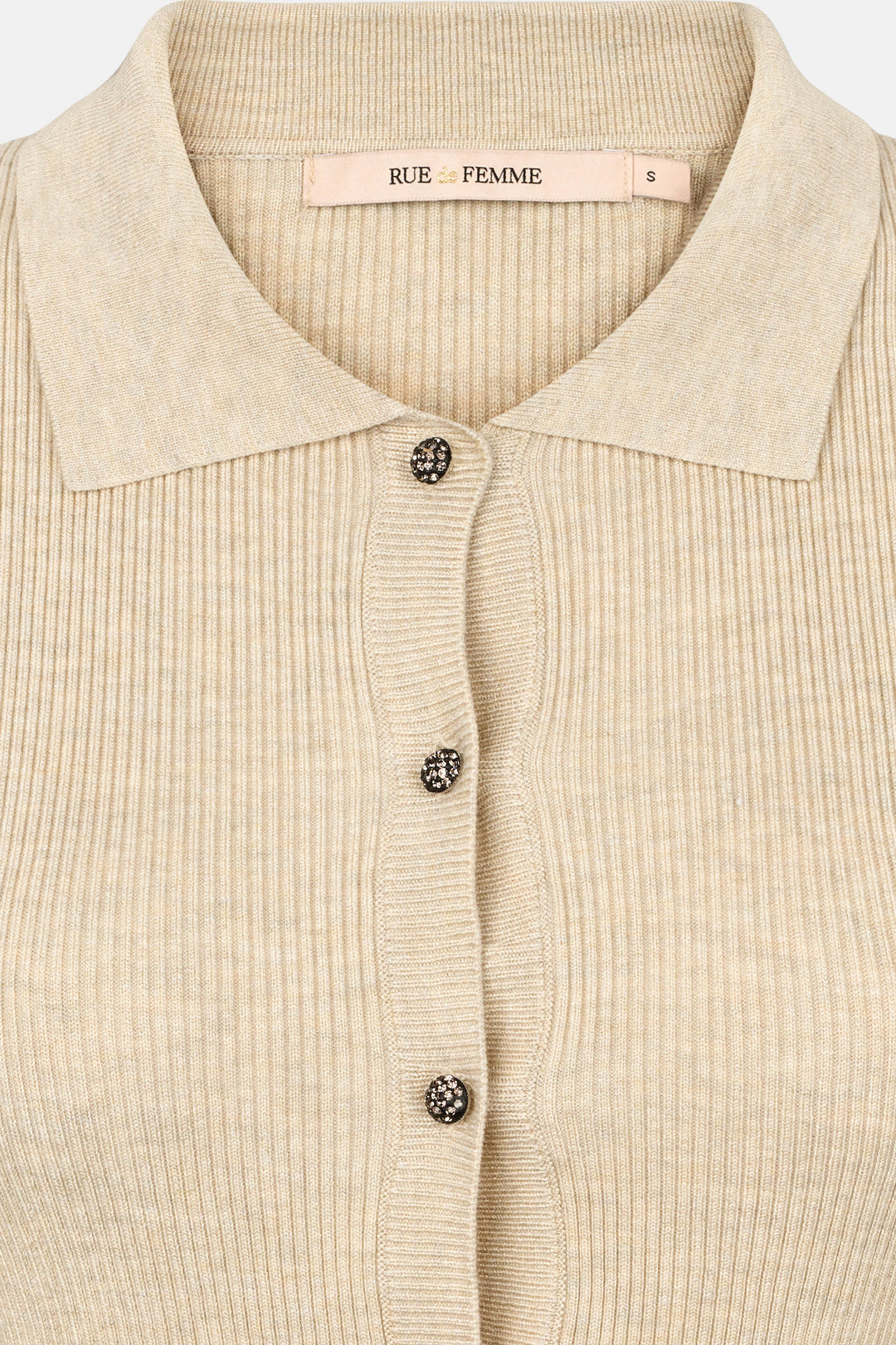 Rue de Femme RDFHyacinth strikcardigan KNITWEAR, LIGHT Sand