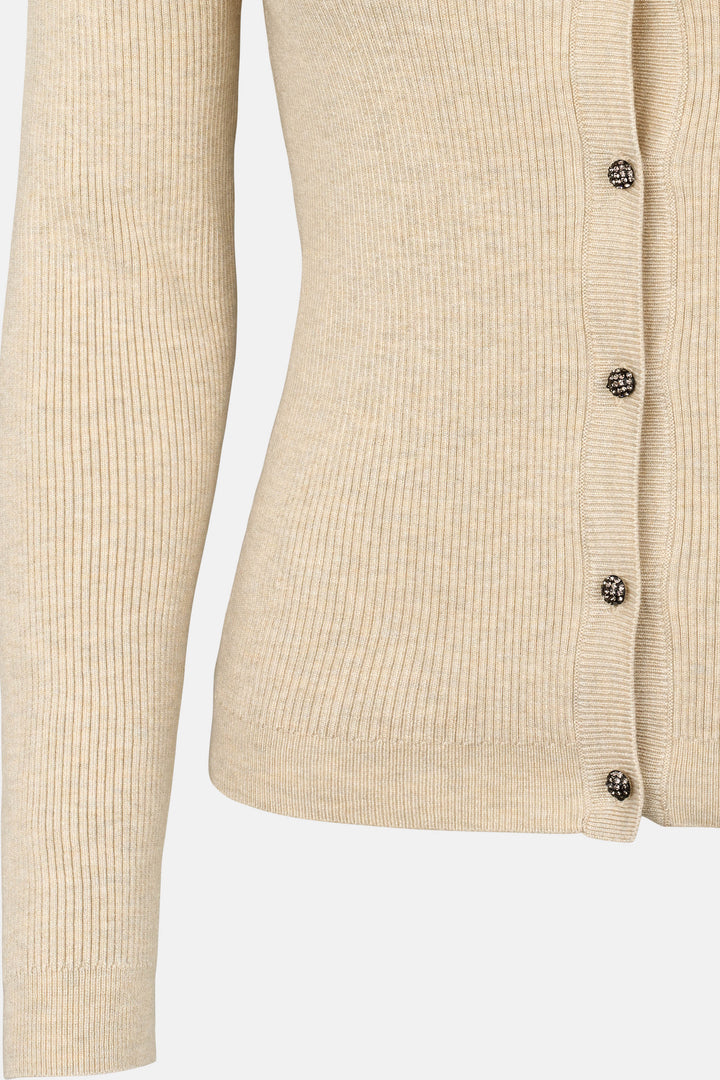 Rue de Femme RDFHyacinth strikcardigan KNITWEAR, LIGHT Sand
