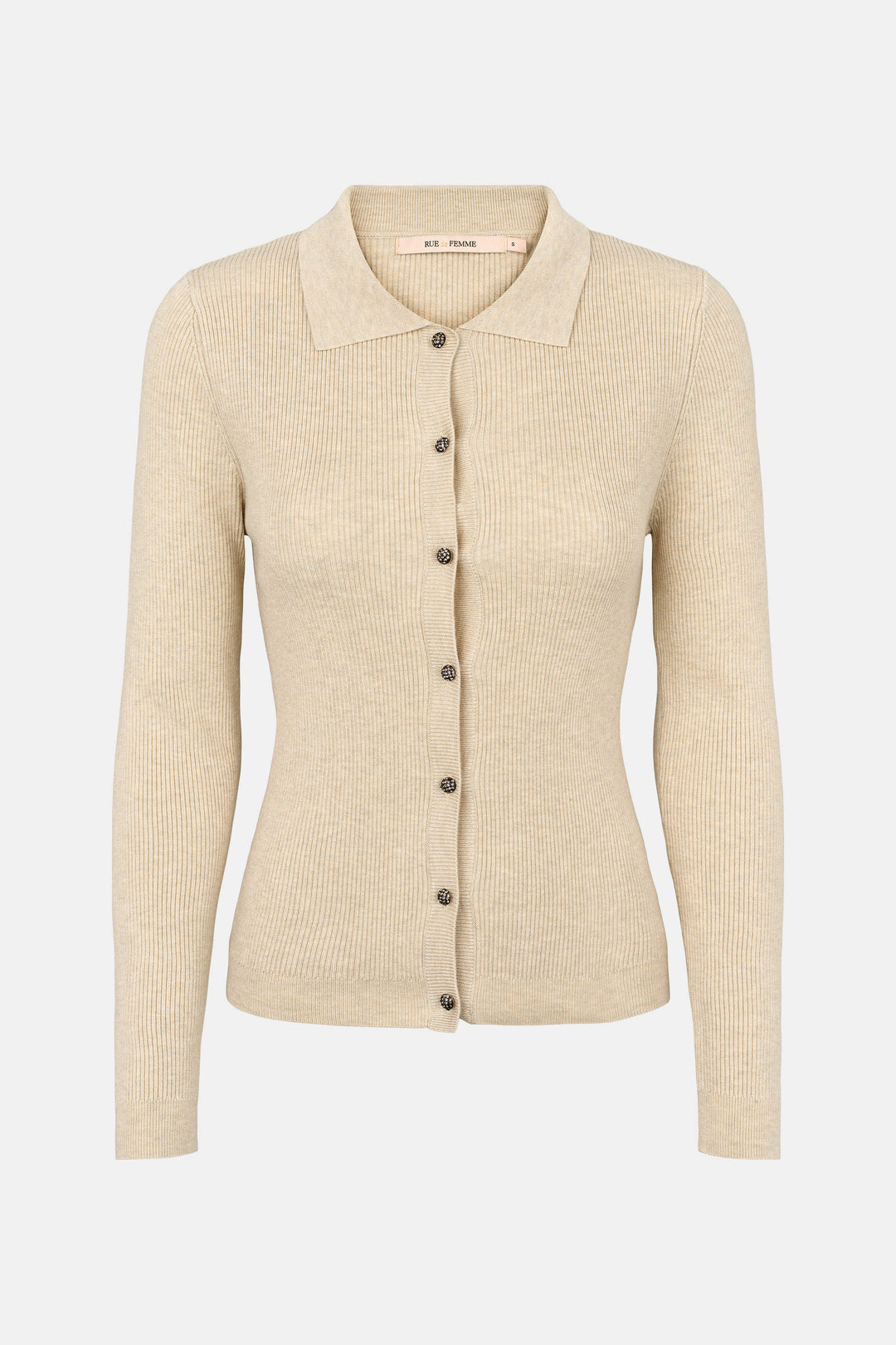 Rue de Femme RDFHyacinth strikcardigan KNITWEAR, LIGHT Sand