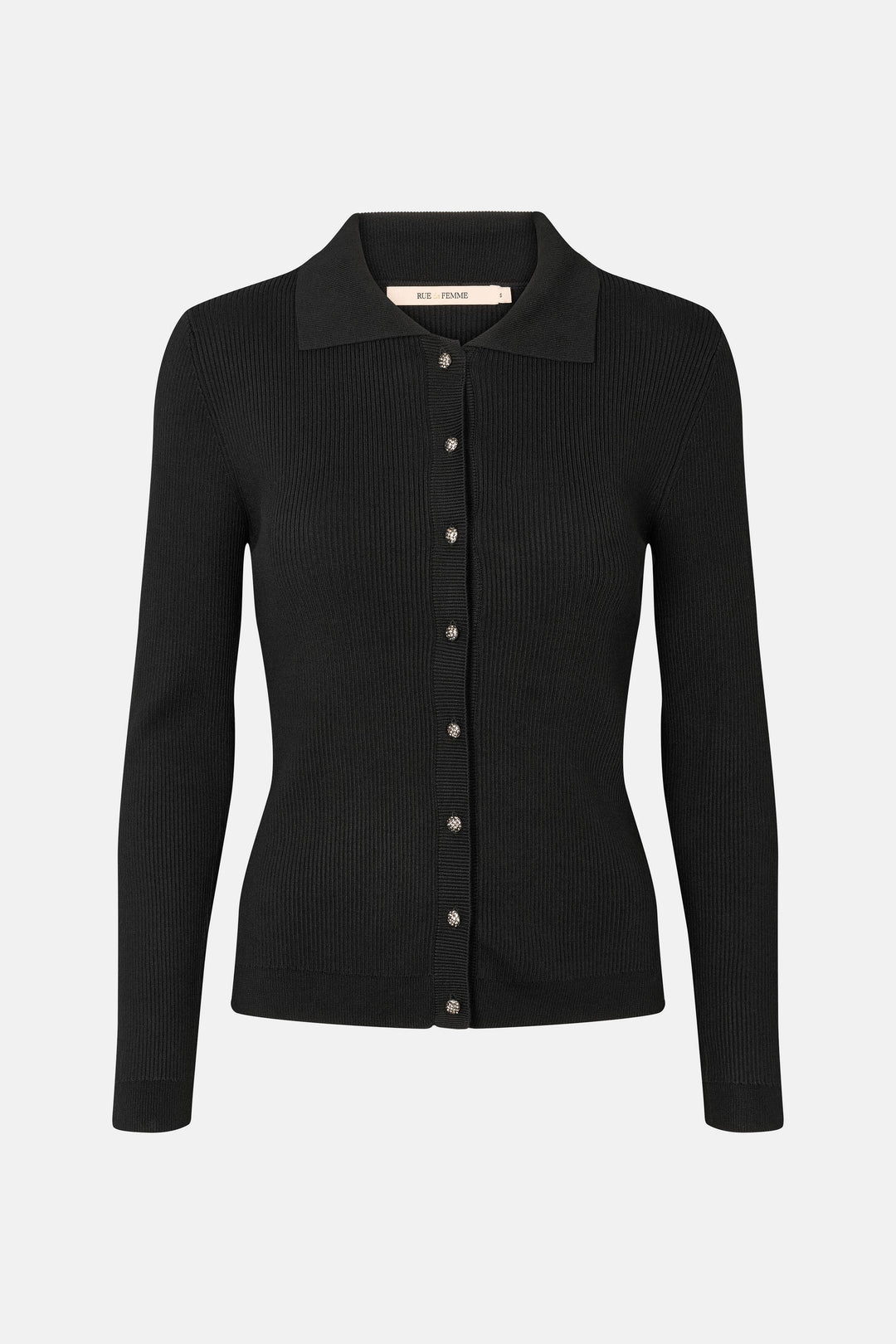 Rue de Femme RDFHyacinth strikcardigan KNITWEAR, LIGHT Sort