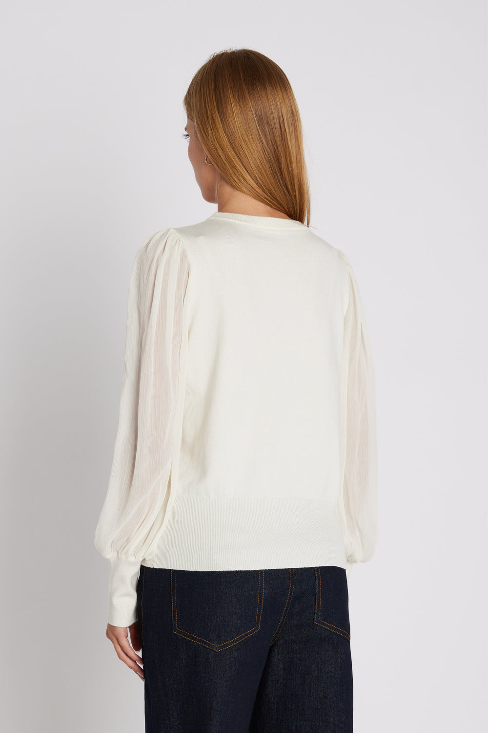 Rue de Femme RDFKatrica strikbluse KNITWEAR 01 White