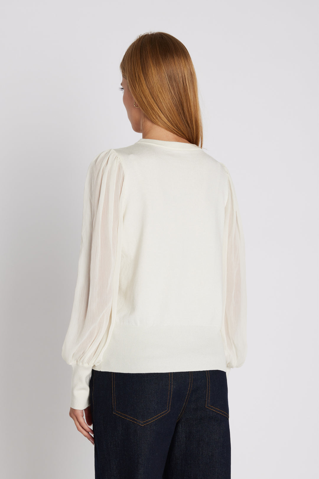 Rue de Femme RDFKatrica strikbluse KNITWEAR 01 White