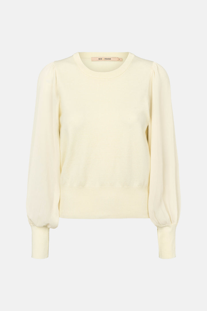 Rue de Femme RDFKatrica strikbluse KNITWEAR 01 White