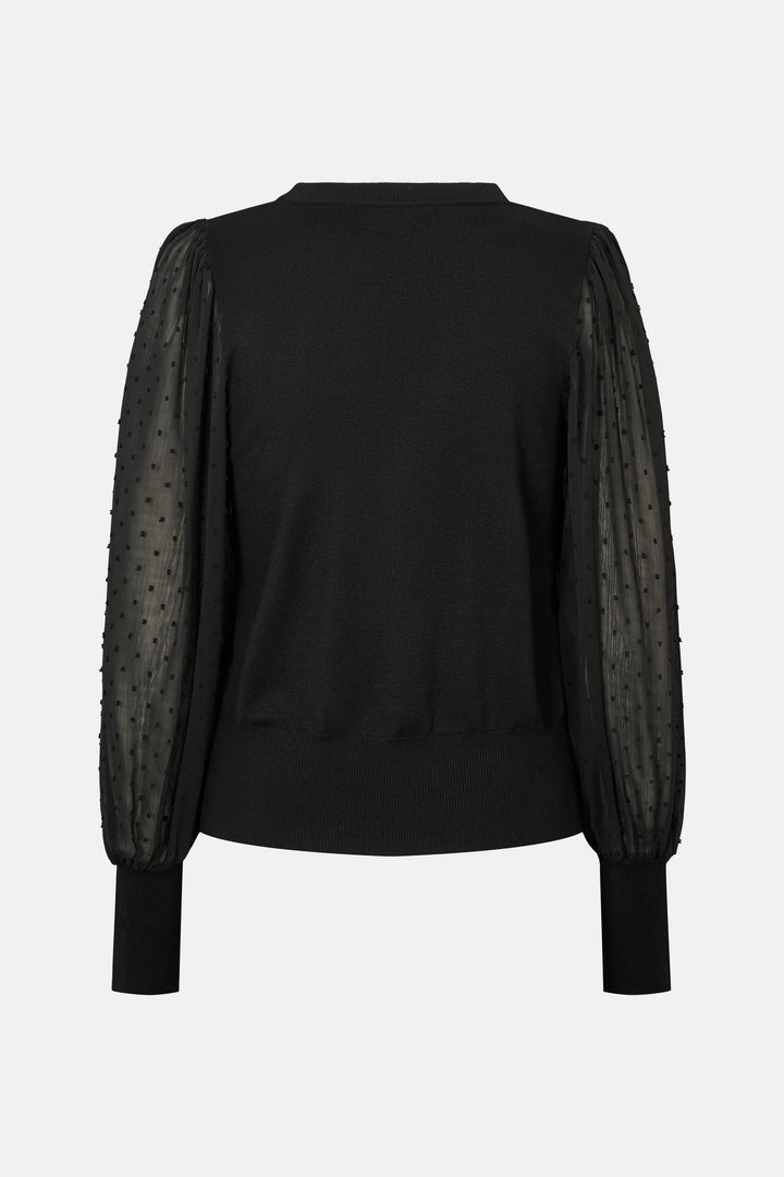 Rue de Femme RDFKatrica strikbluse KNITWEAR 20 Black w/dots