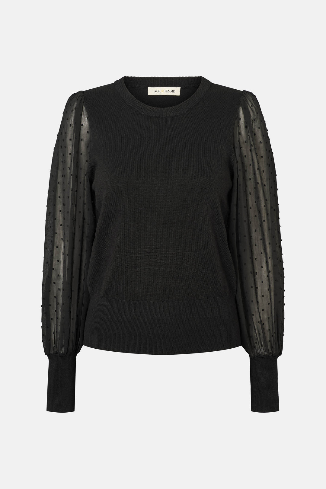 Rue de Femme RDFKatrica strikbluse KNITWEAR 20 Black w/dots