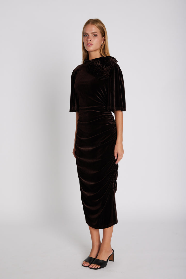 Rue de Femme RDFLena kjole DRESSES 163 Chocolate brown