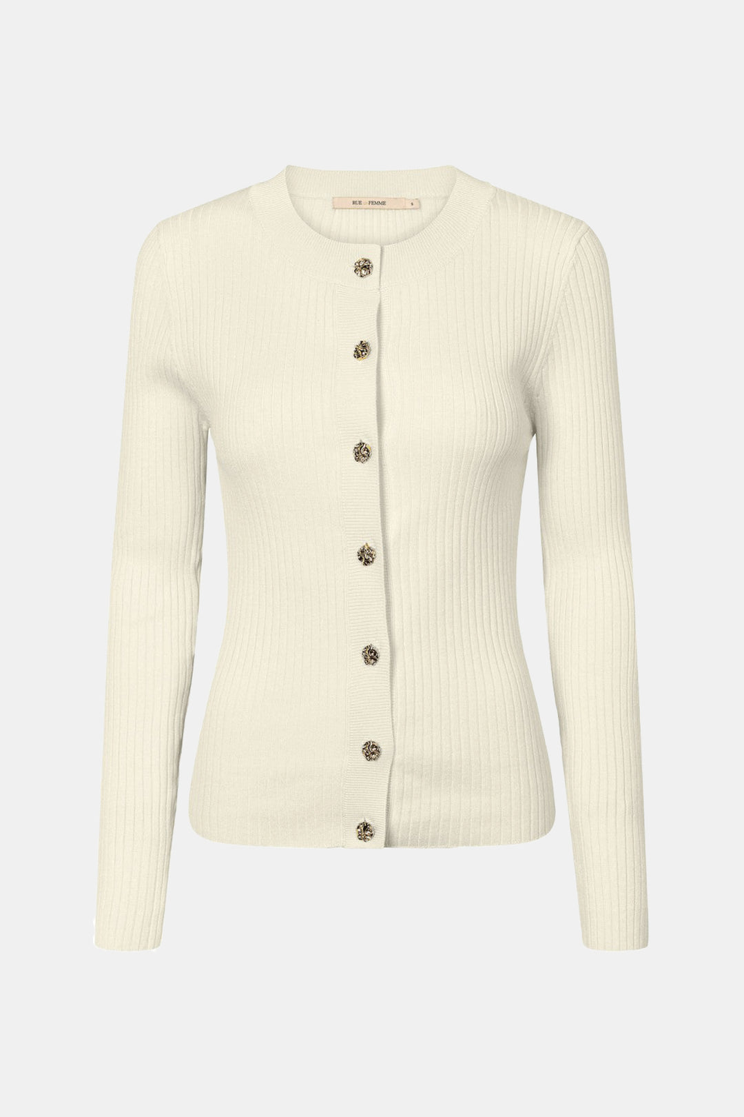 Rue de Femme RDFLope strikcardigan KNITWEAR 01 White