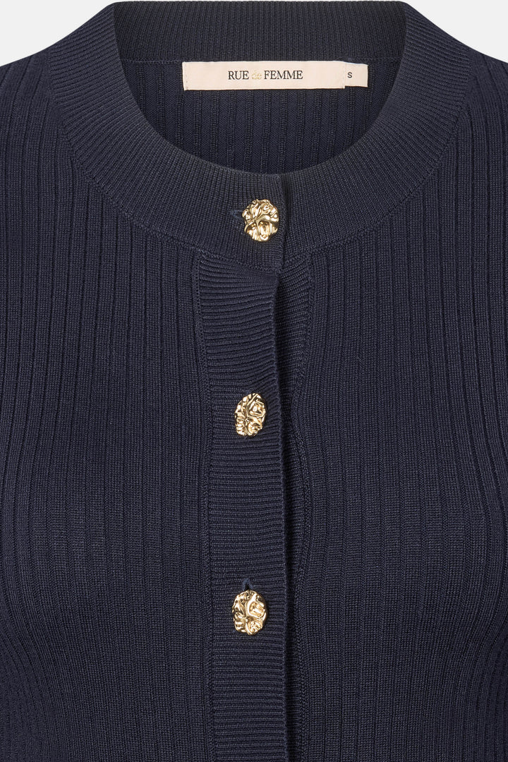Rue de Femme RDFLope strikcardigan KNITWEAR 250 Midnight