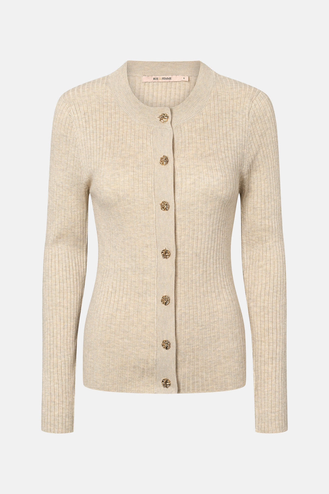 Rue de Femme RDFLope strikcardigan KNITWEAR Sand