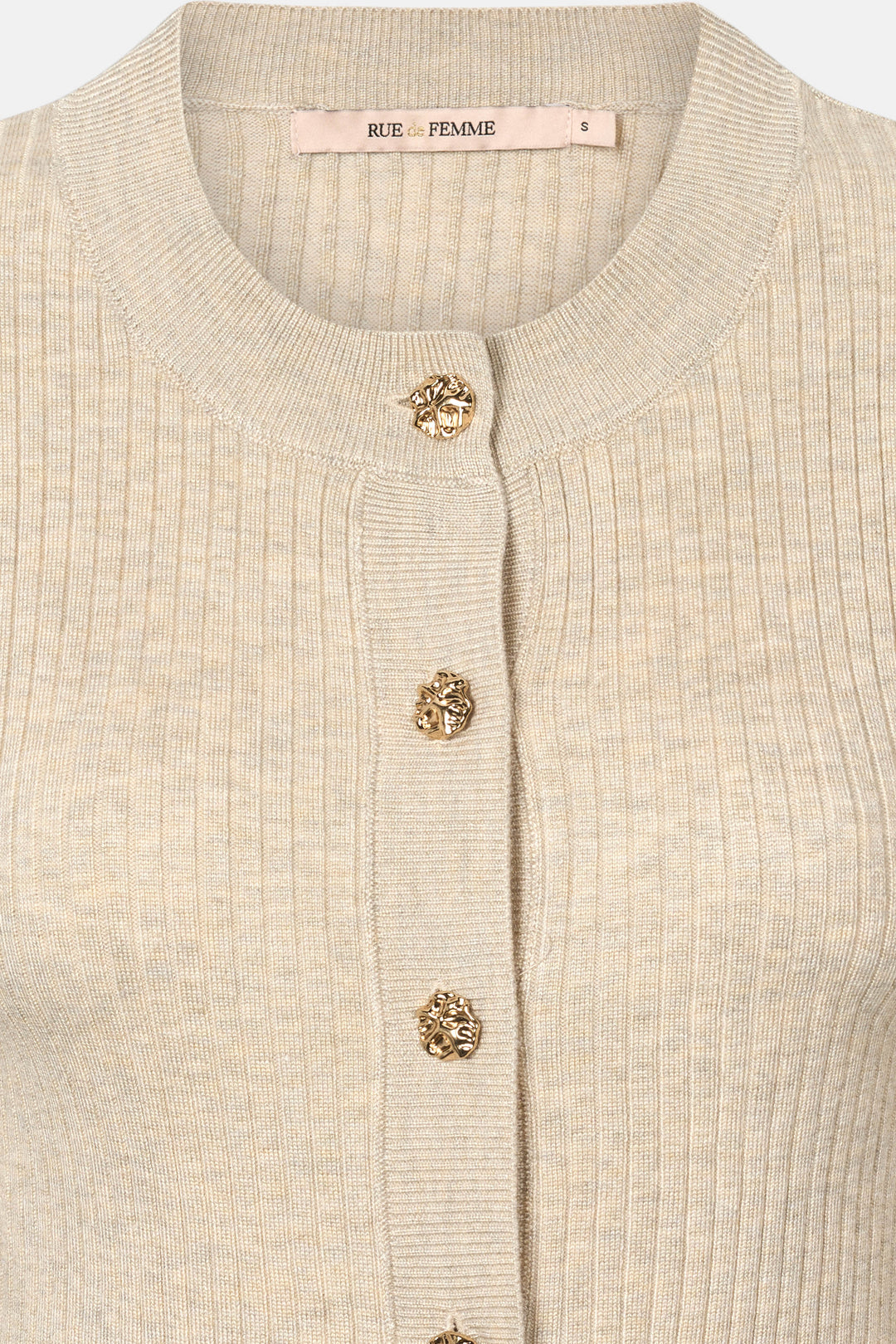 Rue de Femme RDFLope strikcardigan KNITWEAR Sand