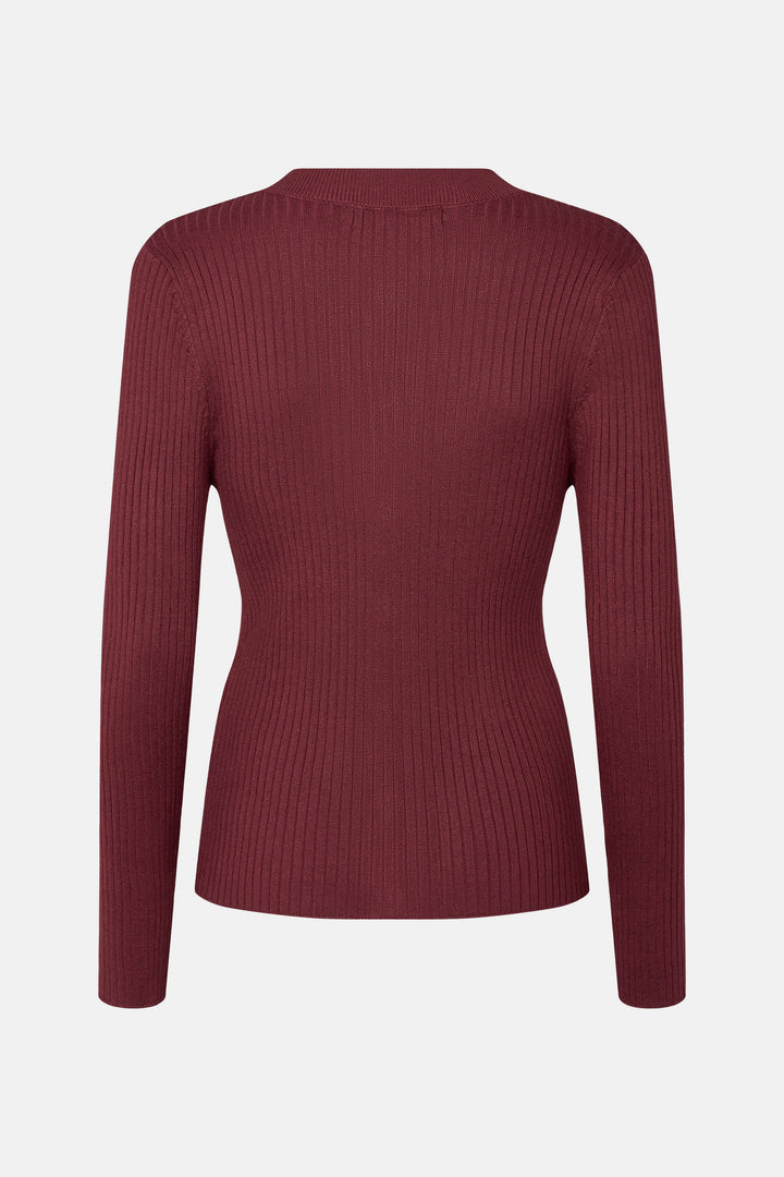 Rue de Femme RDFLope strikcardigan KNITWEAR, LIGHT 306 Wine