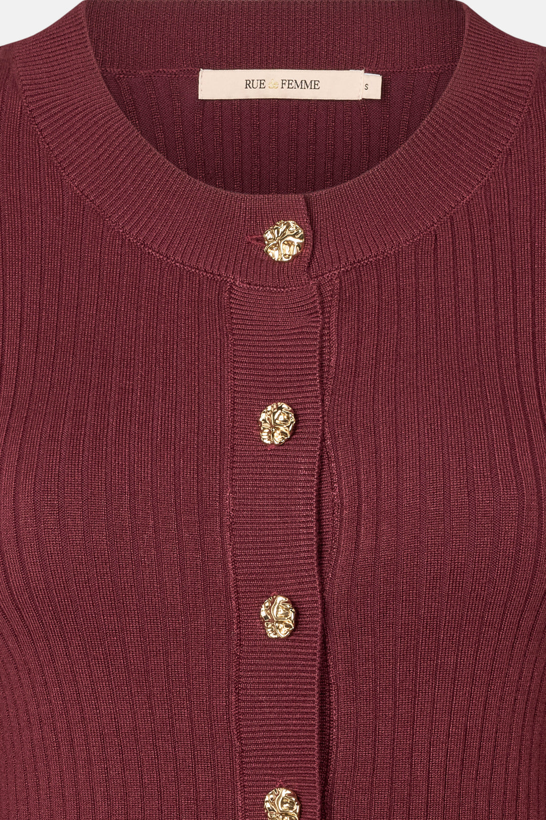 Rue de Femme RDFLope strikcardigan KNITWEAR, LIGHT 306 Wine