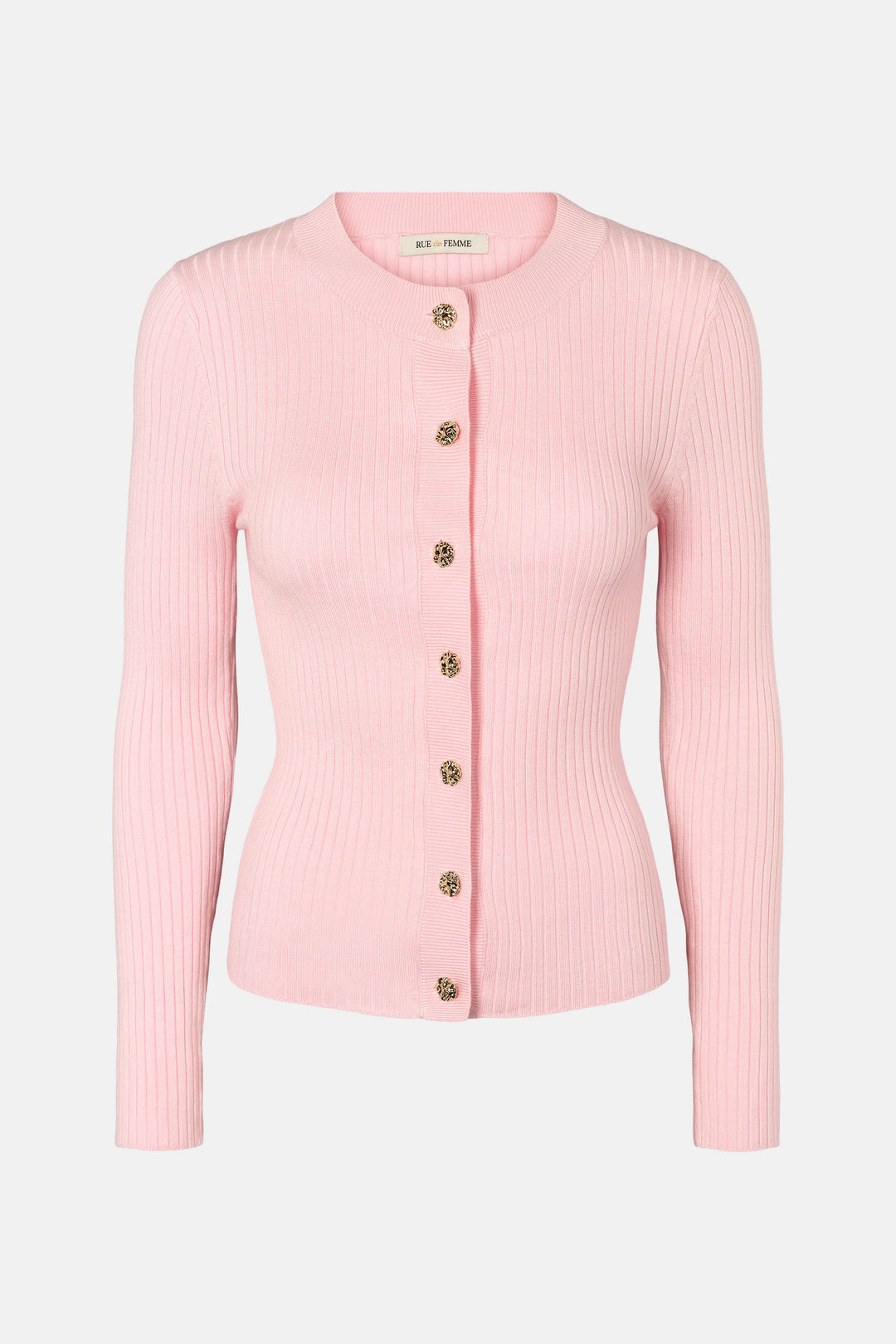 Rue de Femme RDFLope strikcardigan KNITWEAR, LIGHT 368 Salmon rose