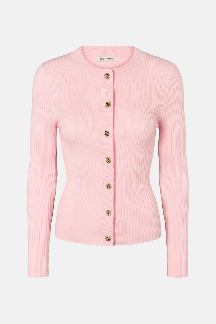 Rue de Femme RDFLope strikcardigan KNITWEAR, LIGHT 368 Salmon rose