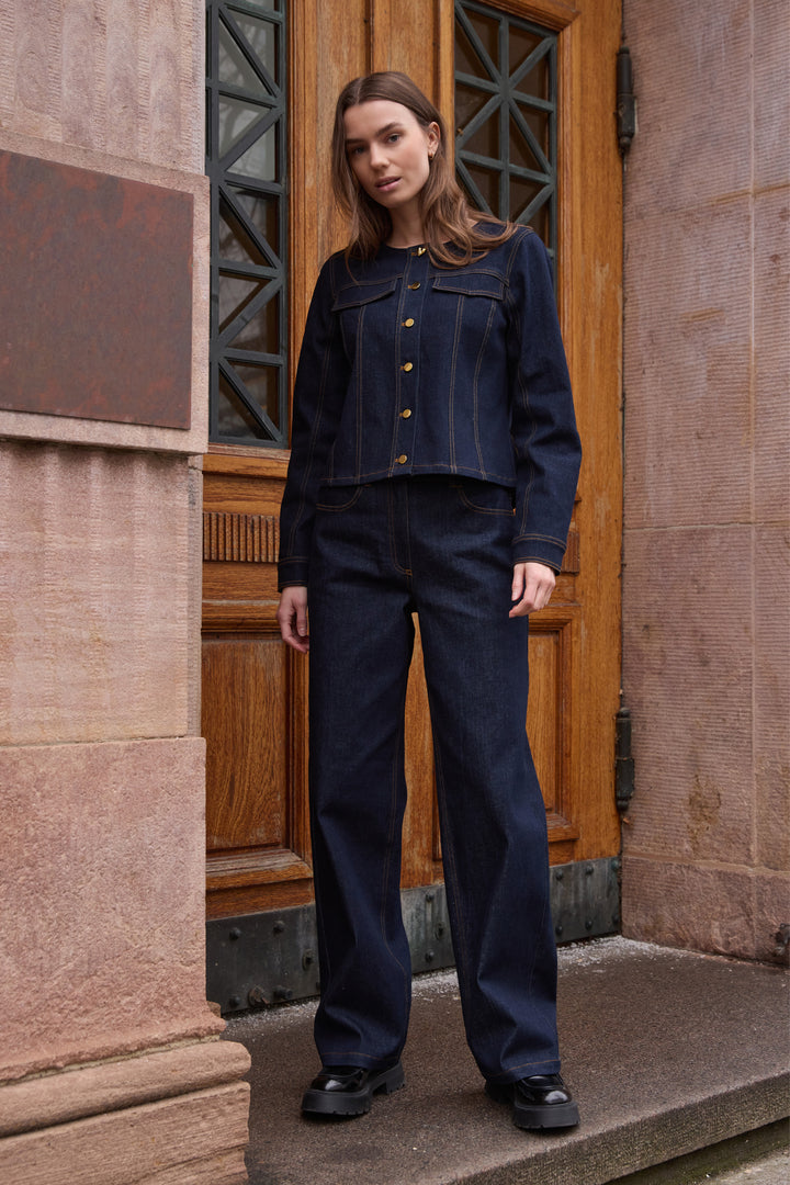 Rue de Femme RDFLuna bukser TROUSERS 200 Blue denim