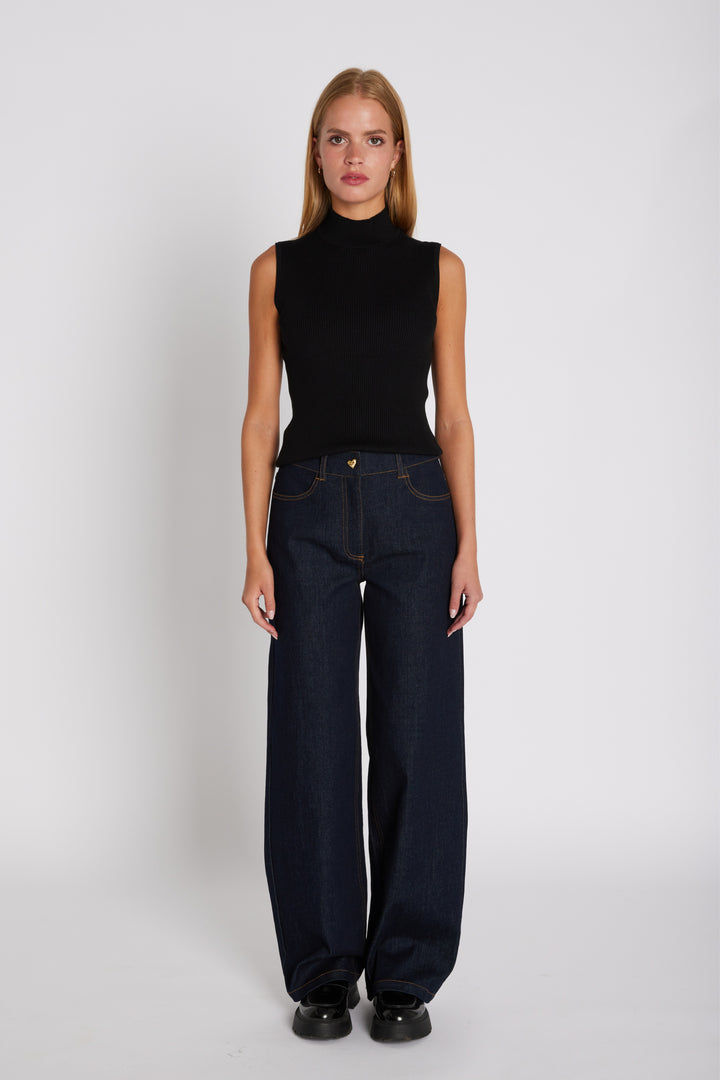 Rue de Femme RDFLuna bukser TROUSERS 200 Blue denim