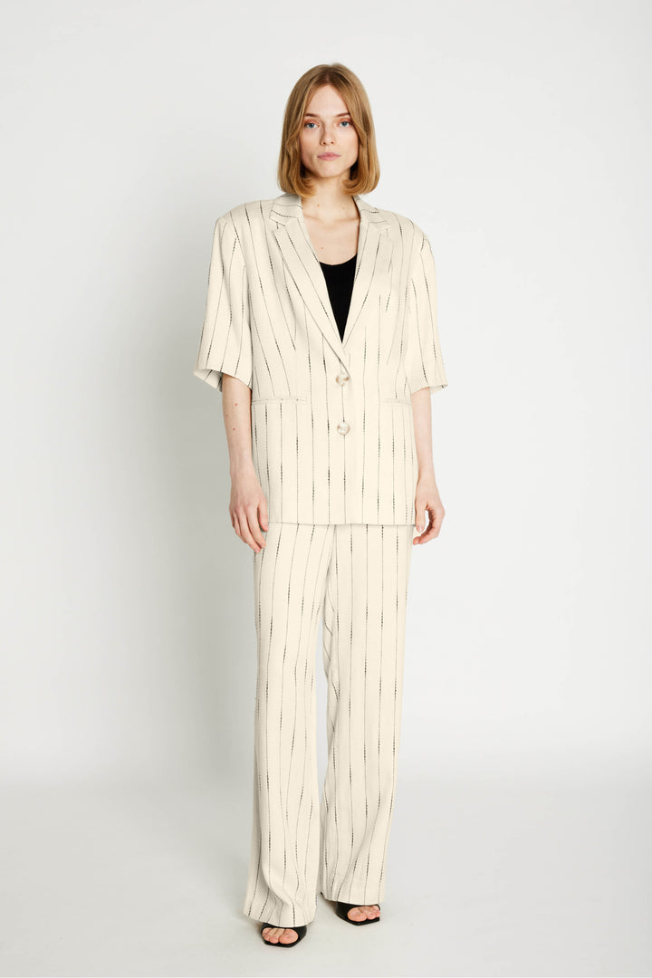 Rue de Femme RDFMea brede bukser TROUSERS 02 Off white