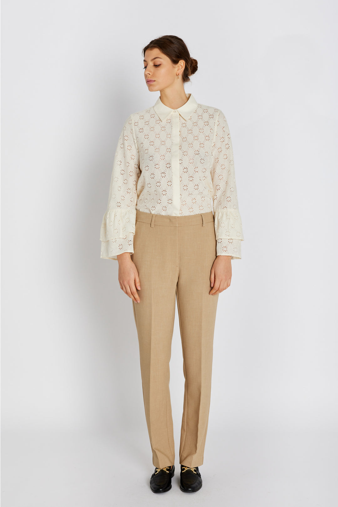 Rue de Femme RDFMea straight bukser TROUSERS 535 Khaki