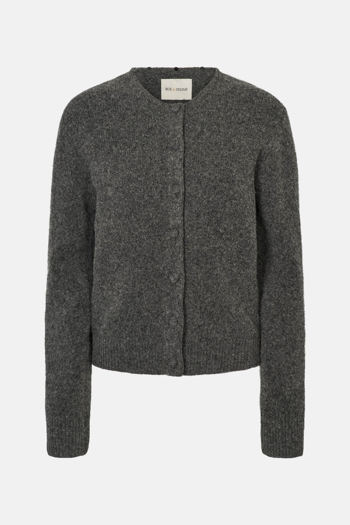 Rue de Femme RDFMitra strikket cardigan KNITWEAR 17 Grey melange