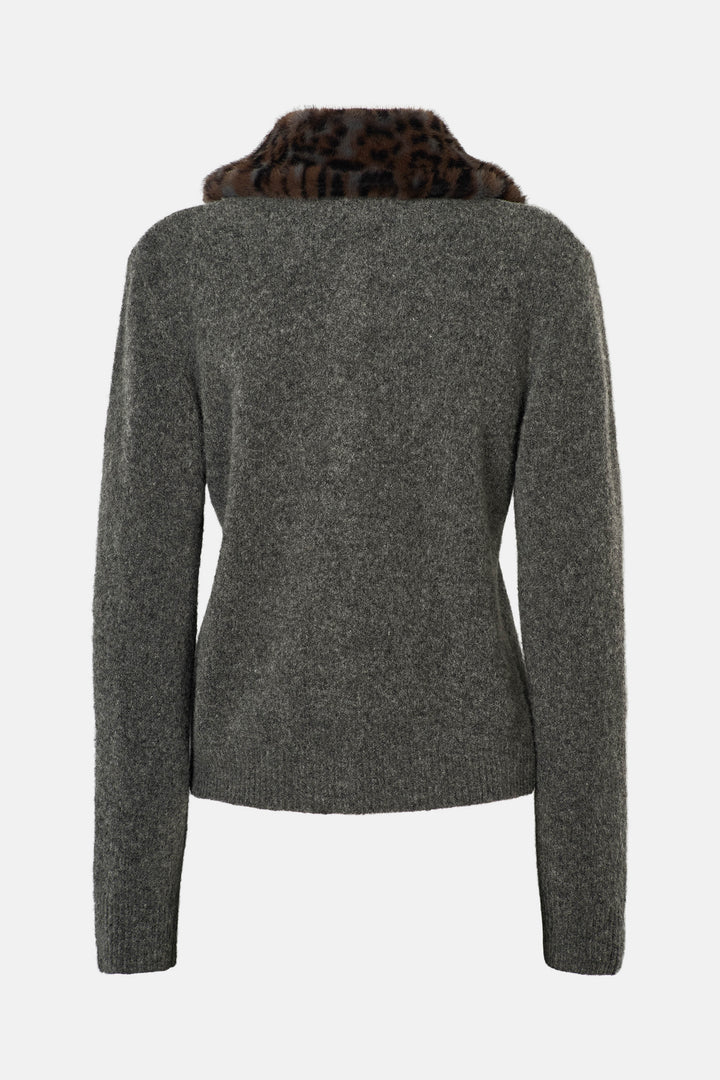 Rue de Femme RDFMitra strikket cardigan KNITWEAR 17 Grey melange