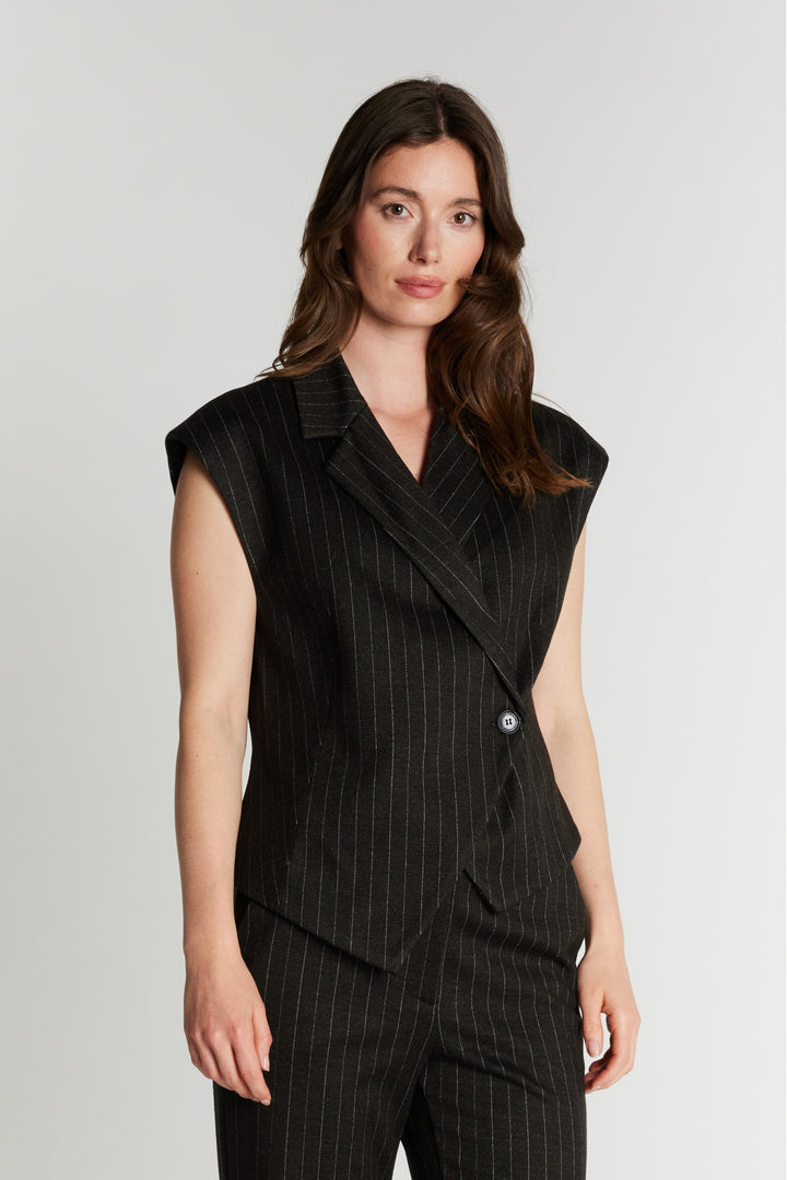 Rue de Femme RDFNewSolveig vest WAISTCOATS 431 Dark Rock
