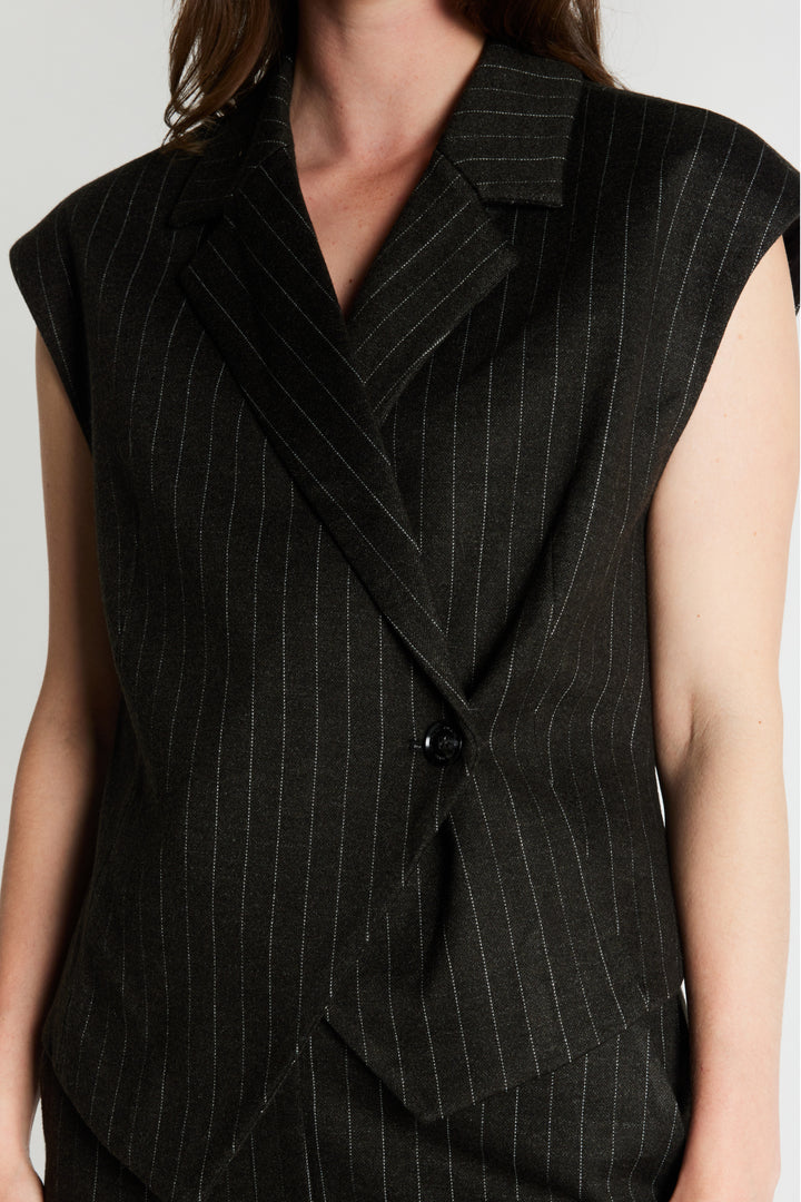 Rue de Femme RDFNewSolveig vest WAISTCOATS 431 Dark Rock