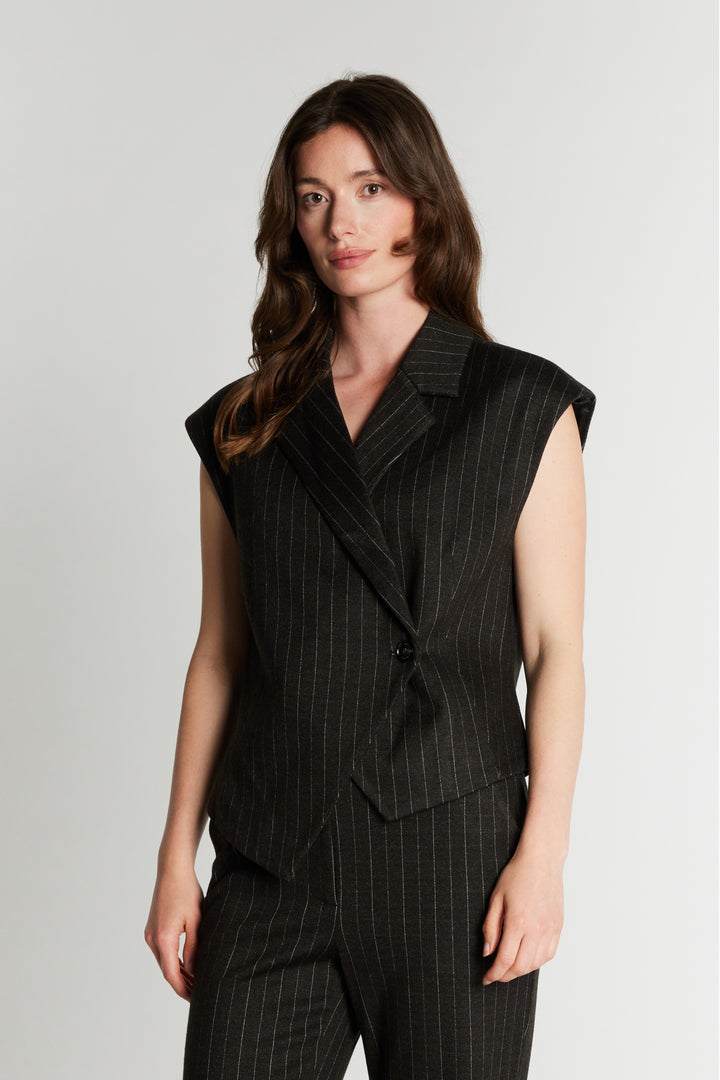 Rue de Femme RDFNewSolveig vest WAISTCOATS 431 Dark Rock