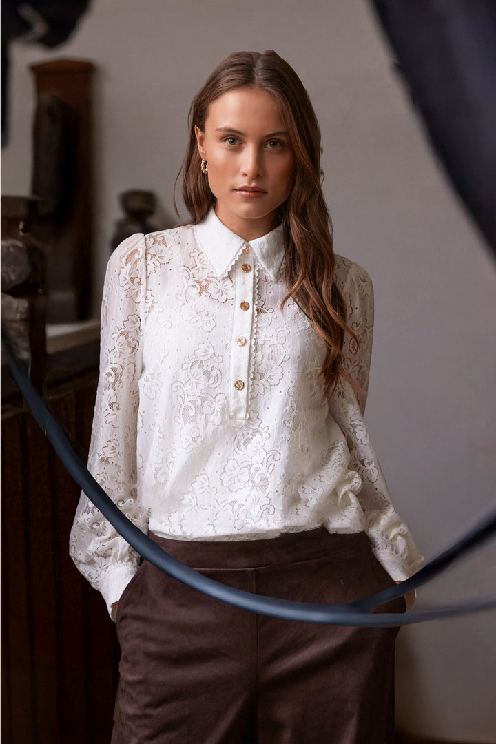 Rue de Femme RDFNew Faustine bluse BLOUSE 02 Off white