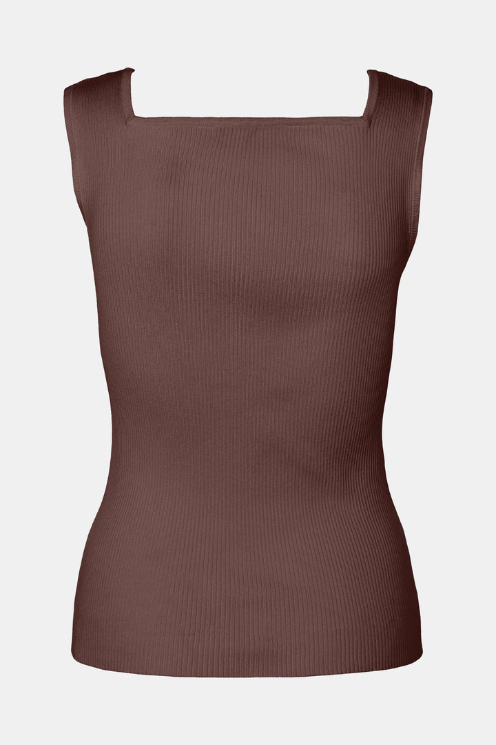 Rue de Femme RDFNoa reverse strik top KNITWEAR 169 Potting soil